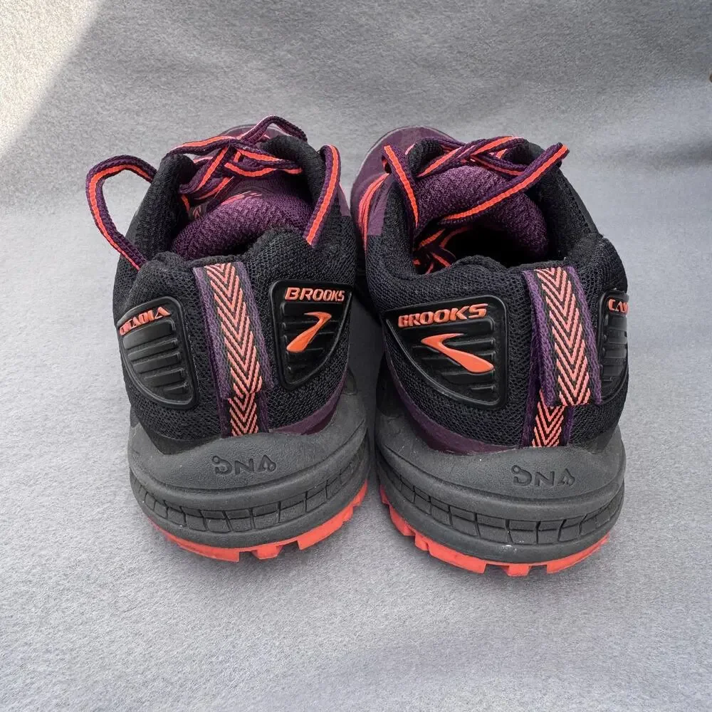 Brooks Cascadia 12 Shoes Womens Size 6 Purple Orange Trail‎ Running Cushion DNA